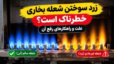 زرد سوختن شعله بخاری خطرناک است؟