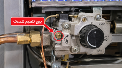 عکس پیچ تنظیم شمعک بخاری گازی کجاست؟